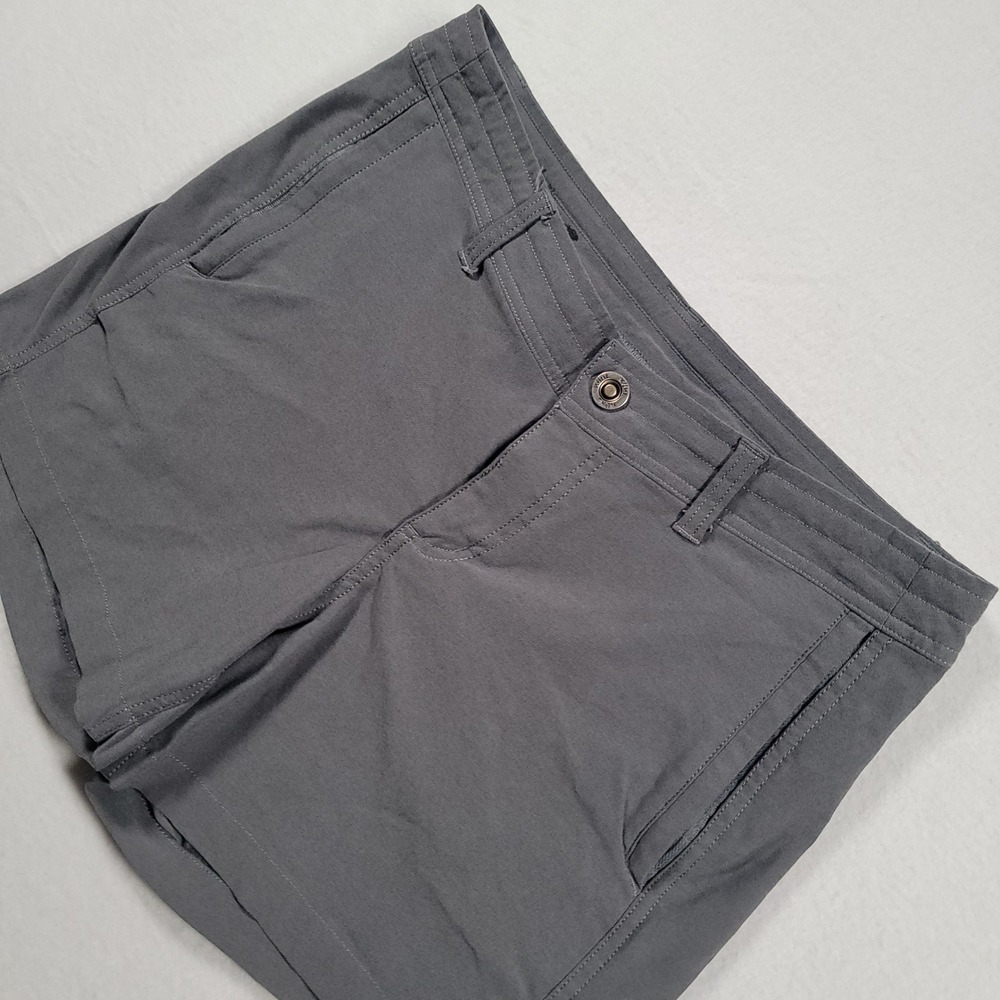 KUHL Trekr Hiking Shorts Womens 6 Gray‎ Solid Regular Fit Nylon Blend Outdoor
